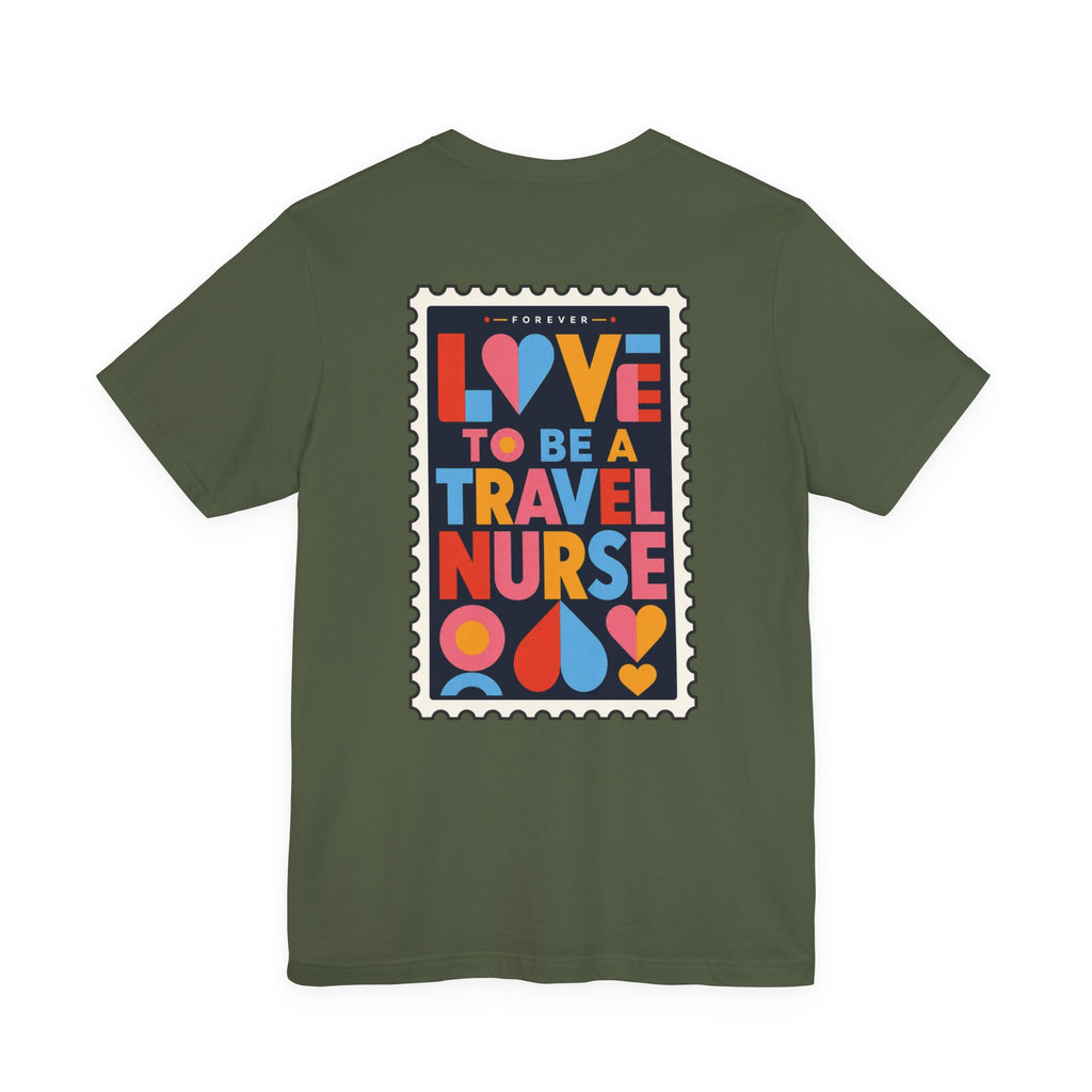 Travel Nurse Postal Stamp T-Shirt