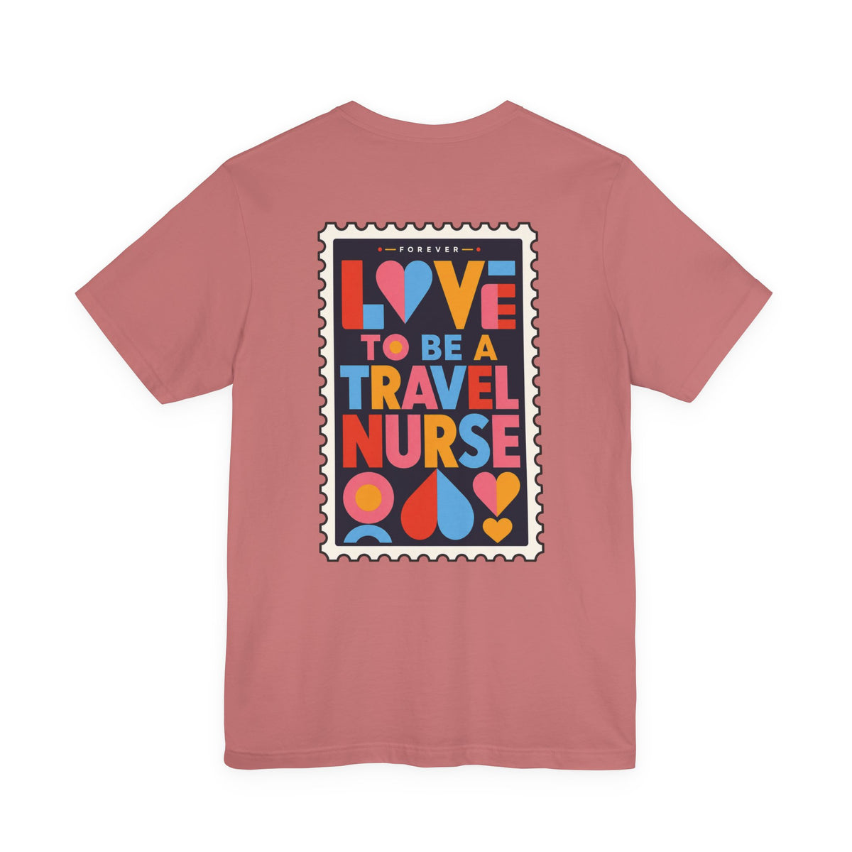 Travel Nurse Postal Stamp T-Shirt